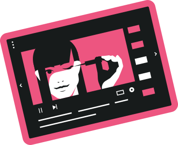 Beauty-tutorial auf dem tablet-bildschirm PNG, SVG