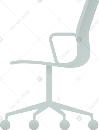 curved back computer chair PNG, SVG