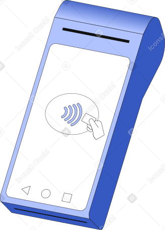 smart payment terminal Illustration in PNG, SVG