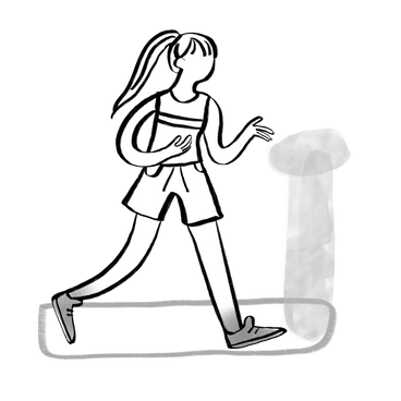 Black and white woman running on a treadmill PNG, SVG