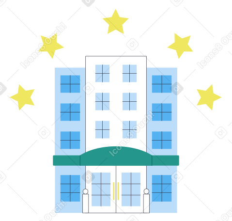 Hotel a cinque stelle PNG, SVG