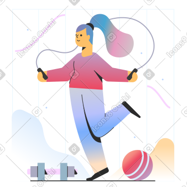 跳绳的女人 PNG, SVG