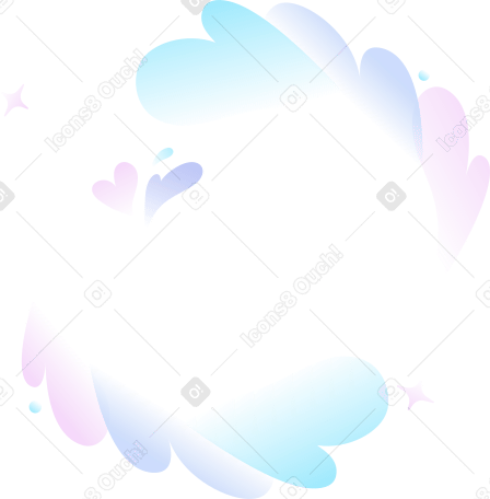 decorative composition with splashes in pastel colors PNG, SVG