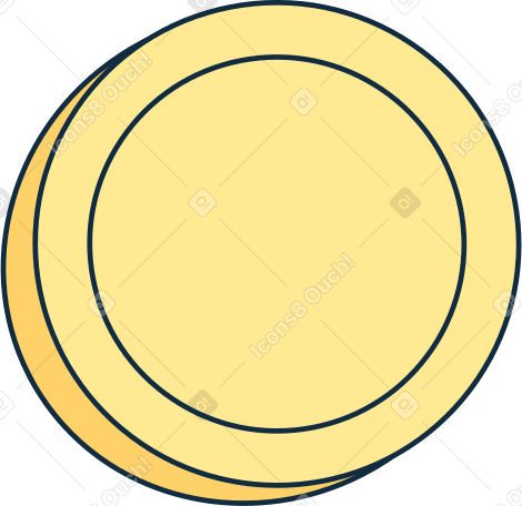 double gold coin PNG, SVG