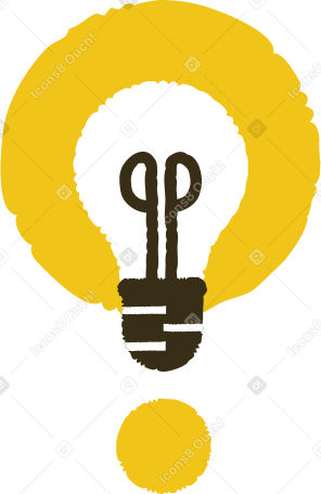 light bulb idea Illustration in PNG, SVG