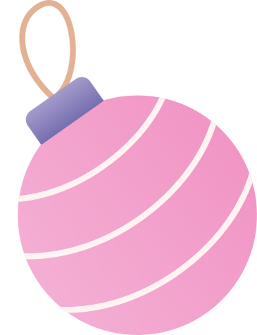 pink christmas ornament PNG, SVG