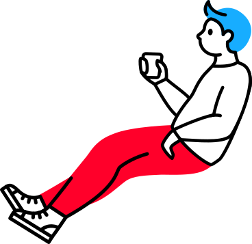 sitting man holding a glass PNG, SVG