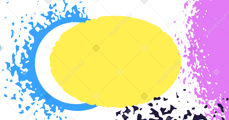 Illustration Fond abstrait avec un ovale jaune au centre pour le texte aux formats PNG, SVG