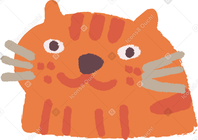 cat head Illustration in PNG, SVG
