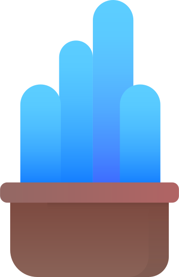 blue plant in pot PNG, SVG