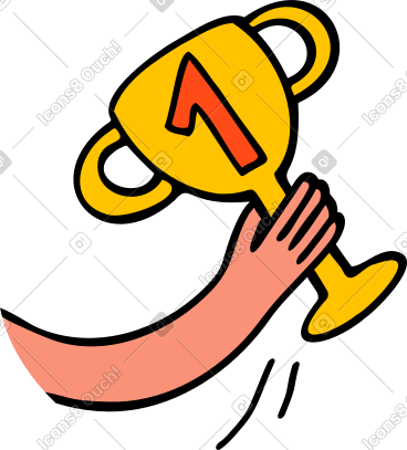 Hand with a cup PNG, SVG