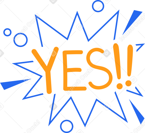 Yes line Illustration in PNG, SVG