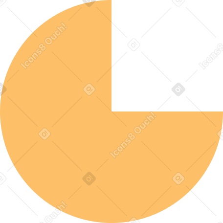 orange chart shape PNG, SVG