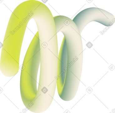 Green curved shape PNG, SVG