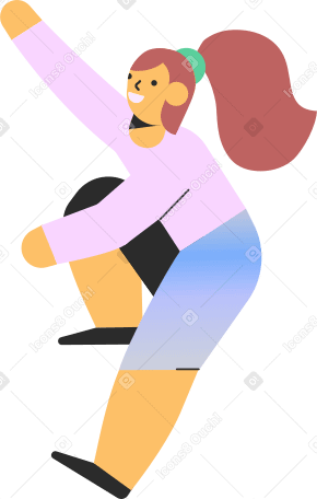 girl on playground Illustration in PNG, SVG