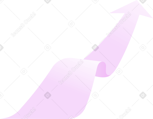 Flèche courbe en perspective PNG, SVG