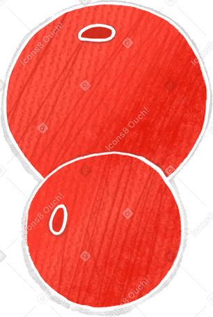 two red cherry tomatoes PNG, SVG