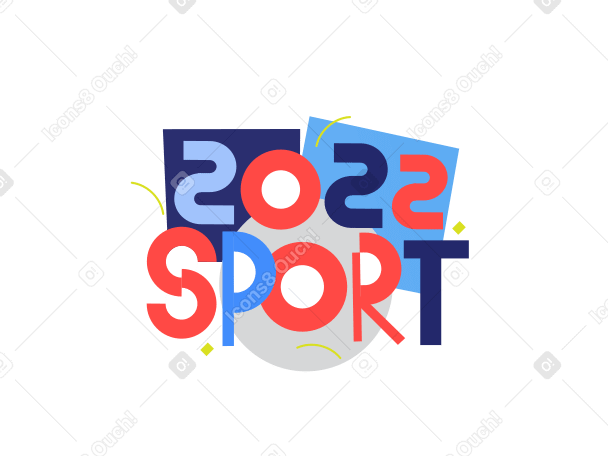 lettering two thousand twenty second sport PNG、SVG