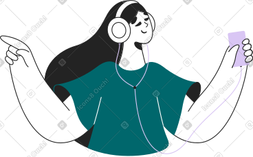 音乐女孩 PNG, SVG