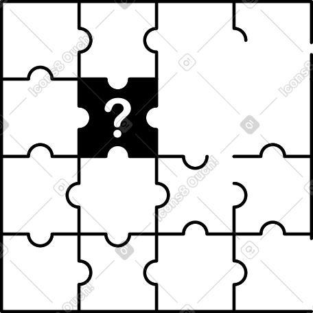 puzzle with the last missing piece PNG, SVG