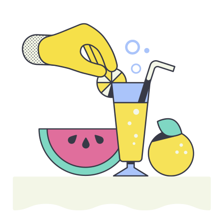 Cocktail Illustration in PNG, SVG