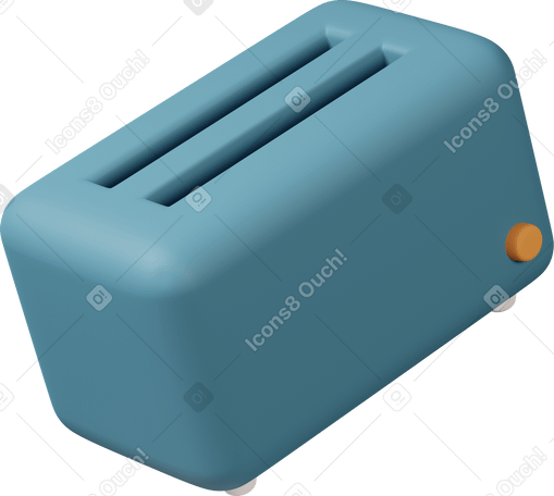 3D blue toaster PNG, SVG