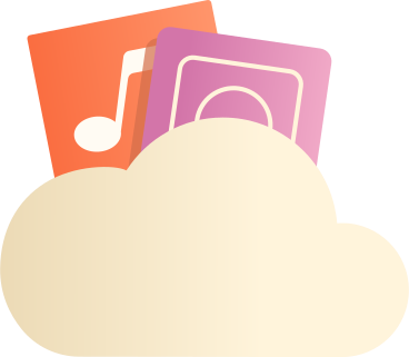 cloud storage with files PNG, SVG