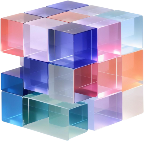 3D Композиция блоков в PNG, SVG