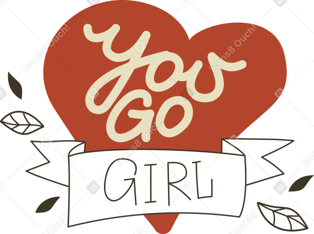 lettering you go girl PNG、SVG