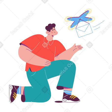 Man receives a mail PNG, SVG