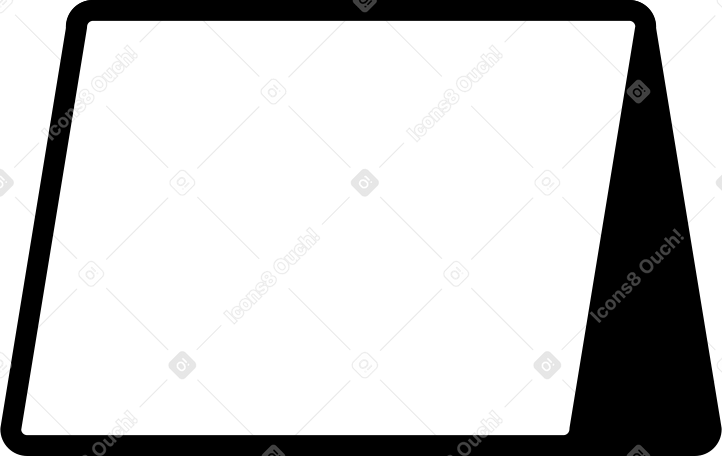 white nameplate stand PNG, SVG