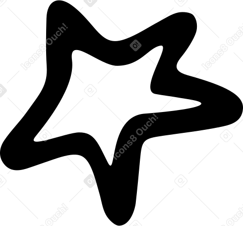 contour d'étoile PNG, SVG