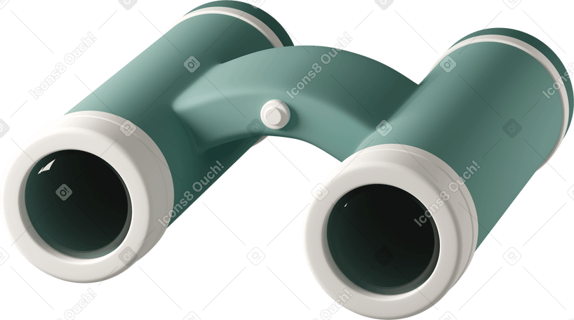 3D green binoculars в PNG, SVG