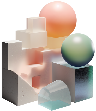 abstract composition with colored objects PNG, SVG