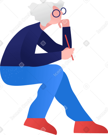 Donna con penna PNG, SVG