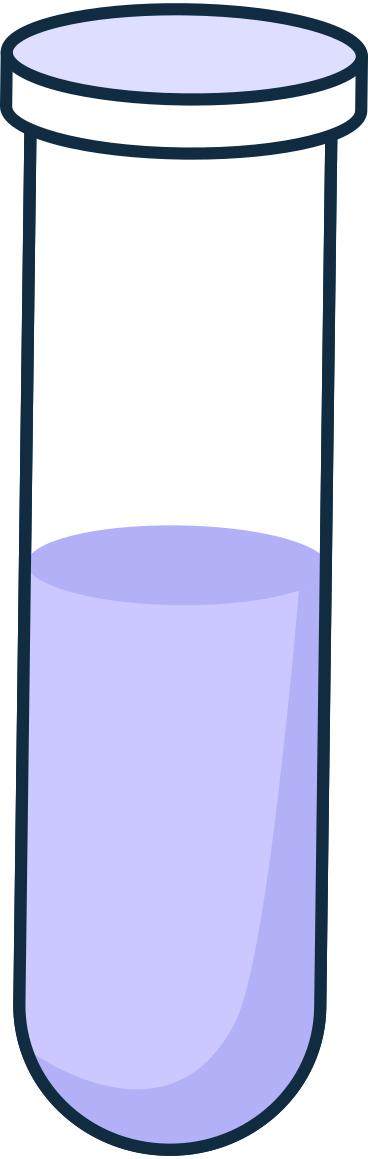 보라색 액체가 들어있는 시험관 PNG, SVG
