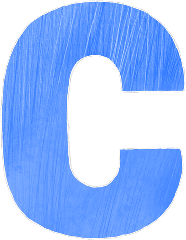Grande lettre bleue c PNG, SVG