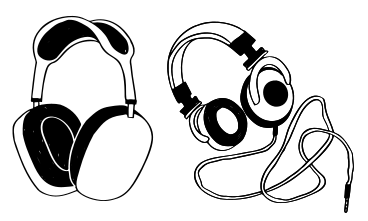 Wired and wireless headphones PNG, SVG