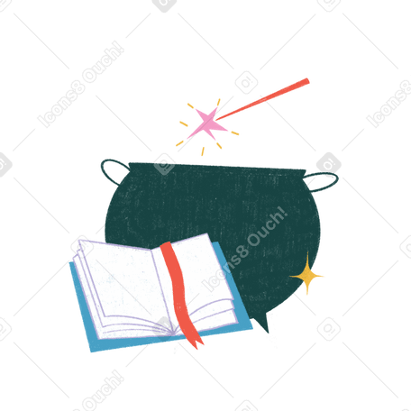 Teaching magic and spells Illustration in PNG, SVG