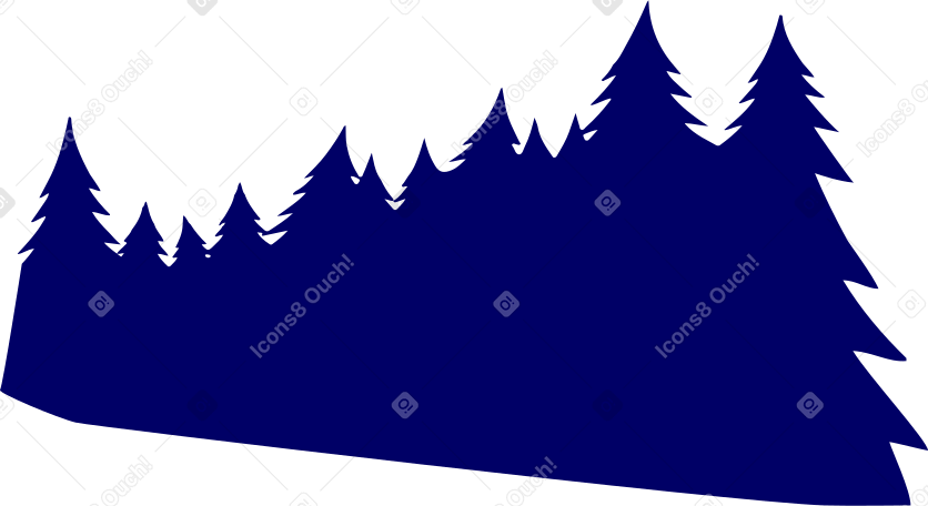 Silhouette de la forêt PNG, SVG