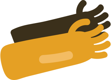 Yellow hand PNG、SVG