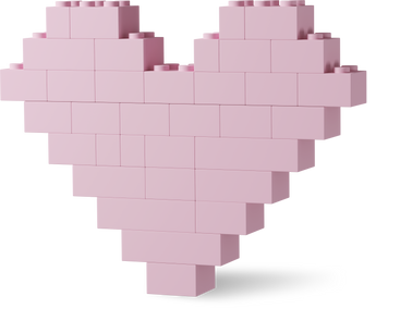 lego heart PNG, SVG