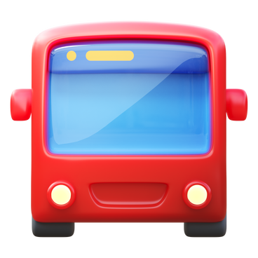 red bus PNG, SVG