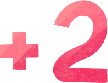 plus sign and number two PNG, SVG