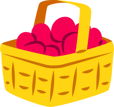 Basket of strawberries PNG, SVG