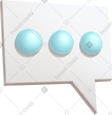 Speech bubble with three dots PNG, SVG