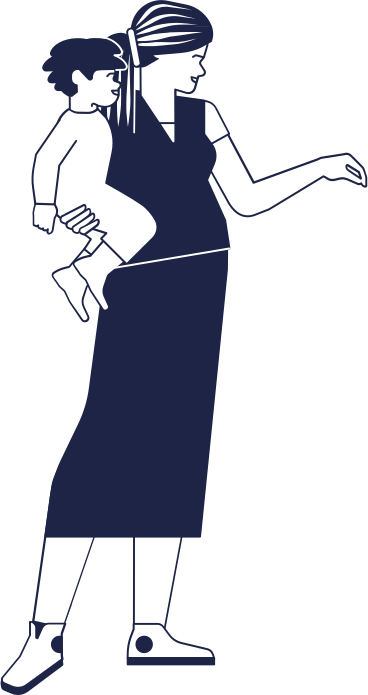 Woman with a baby in her arms PNG, SVG