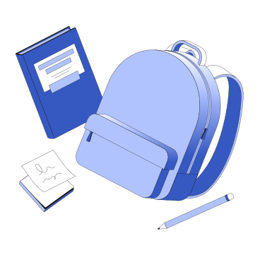 School supplies for school subjects animated illustration in GIF, Lottie (JSON), AE