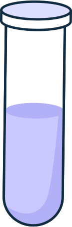 test tube with purple liquid Illustration in PNG, SVG
