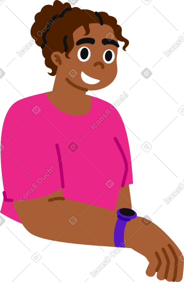 微笑的年轻女子 PNG, SVG